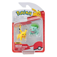 Pokémon Battle Figure First Partner Set Figuren 2er-Pack Bisasam #2, Pikachu #1 - Smalltinytoystore
