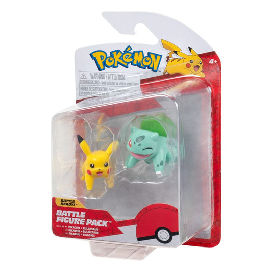 Pokémon Battle Figure First Partner Set Figuren 2er-Pack Bisasam #2, Pikachu #1 - Smalltinytoystore
