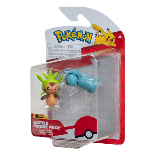 Pokémon Battle Figure First Partner Set Figuren 2er-Pack Igamaro, Tanhel 5 cm - Smalltinytoystore