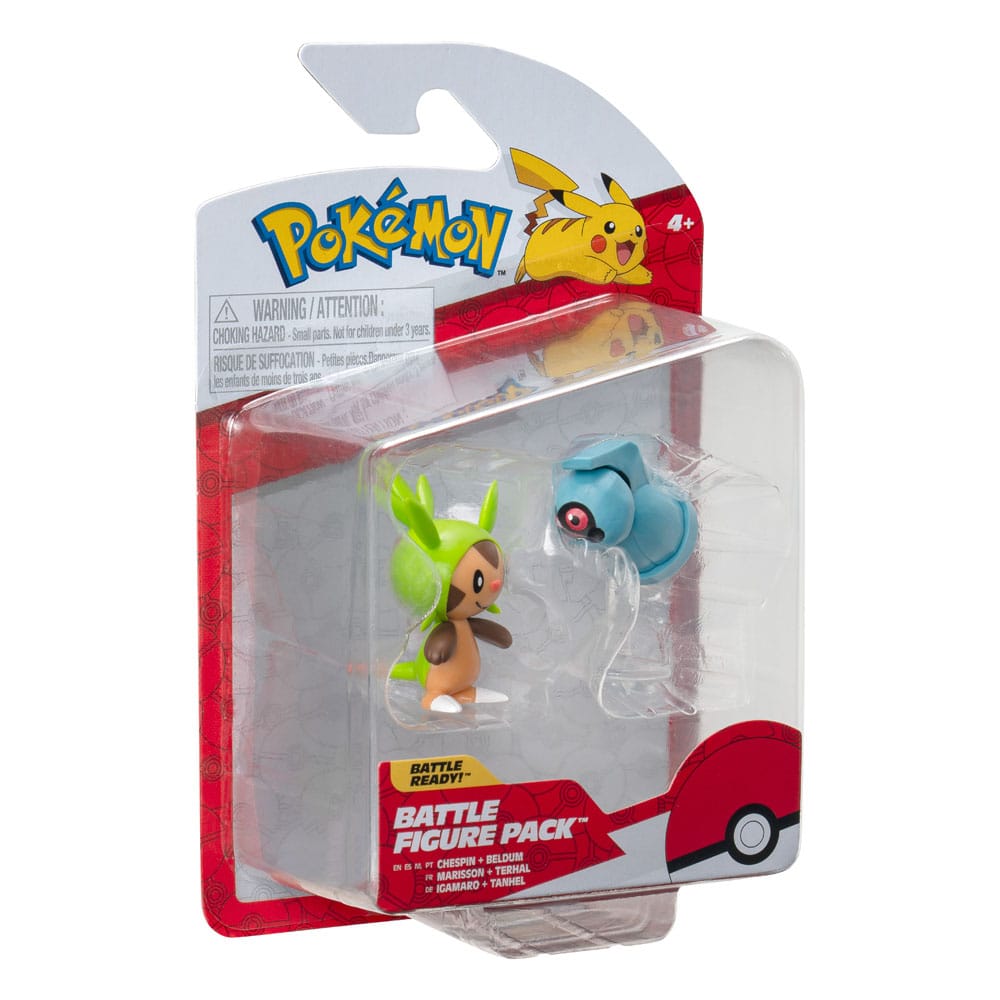 Pokémon Battle Figure First Partner Set Figuren 2er-Pack Igamaro, Tanhel 5 cm - Smalltinytoystore