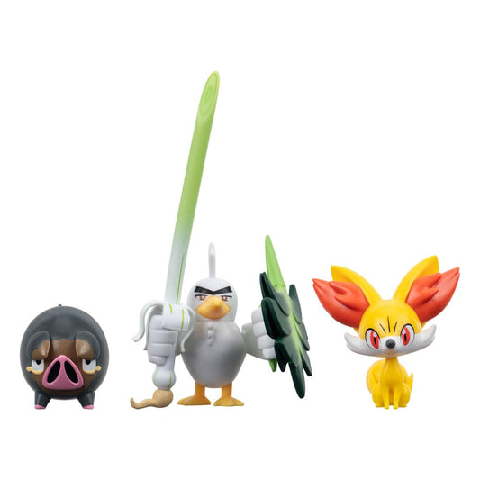 Pokémon Battle Figure Set Figuren 3er-Pack Fynx, Ferkuli, Lauchzelot 5 cm - Smalltinytoystore