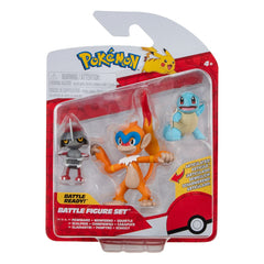 Pokémon Battle Figure Set Figuren 3er-Pack Gladiantri, Schiggy #1, Panpyro 5 cm - Smalltinytoystore