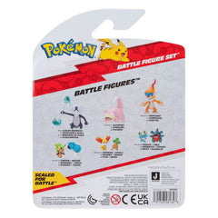 Pokémon Battle Figure Set Figuren 3er-Pack Morpeko, Bisasam #1, Kickerlo 5 cm - Smalltinytoystore