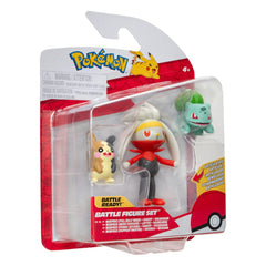 Pokémon Battle Figure Set Figuren 3er-Pack Morpeko, Bisasam #1, Kickerlo 5 cm - Smalltinytoystore