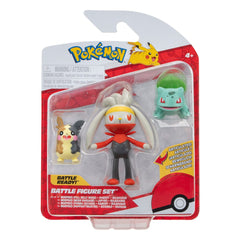 Pokémon Battle Figure Set Figuren 3er-Pack Morpeko, Bisasam #1, Kickerlo 5 cm - Smalltinytoystore