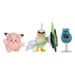 Pokémon Battle Figure Set Figuren 3er-Pack Piepi, Tanhel, Lauchzelot 5 cm - Smalltinytoystore