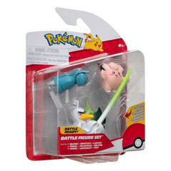 Pokémon Battle Figure Set Figuren 3er-Pack Piepi, Tanhel, Lauchzelot 5 cm - Smalltinytoystore