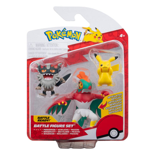 Pokémon Battle Figure Set Figuren 3er-Pack Pikachu #8, Mauzinger, Resladero 5 cm - Smalltinytoystore