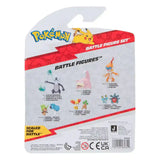 Pokémon Battle Figure Set Figuren 3er-Pack Pikachu (Weiblich), Lichtel, Flegmon 5 cm - Smalltinytoystore