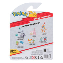 Pokémon Battle Figure Set Figuren 3er-Pack Pikachu (Weiblich), Lichtel, Flegmon 5 cm - Smalltinytoystore