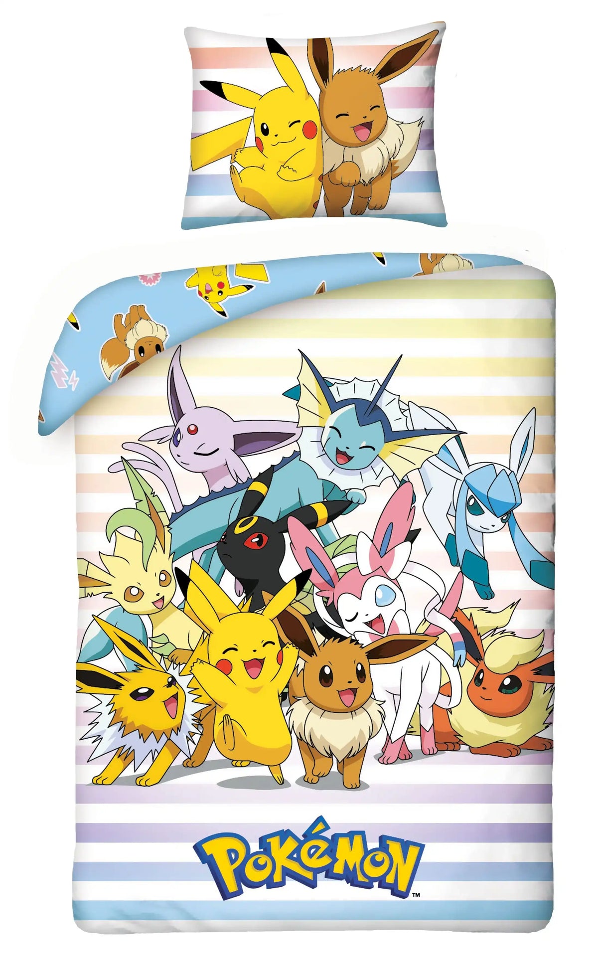 Pokémon Bettwäsche Pikachu, Evoli & Friends 135 x 200 cm / 80 x 80 cm - Smalltinytoystore