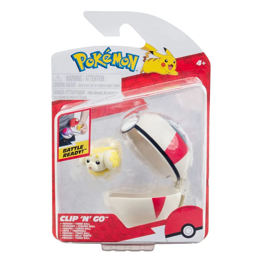 Pokémon Clip'n'Go Poké Balls Hefel & Timerball - Smalltinytoystore