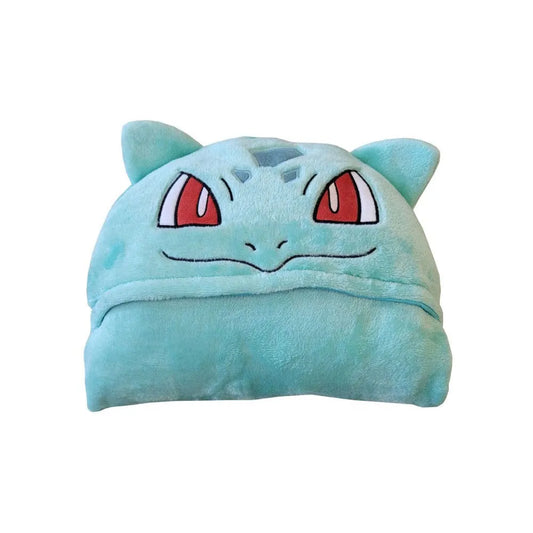 Pokémon Coral Decke mit Mütze Bisasam 120 x 150 cm - Smalltinytoystore