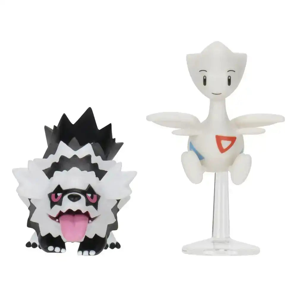 Pokémon Figuren 2er-Pack Galarian Zigzagoon & Togetic with Stand 8 cm - Smalltinytoystore