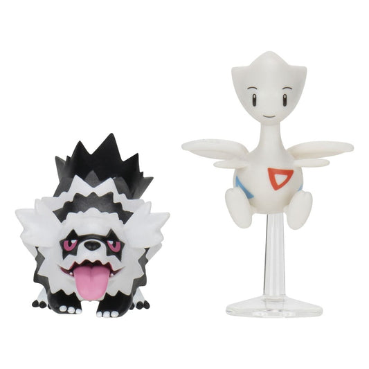 Pokémon Figuren 2er-Pack Galarian Zigzagoon & Togetic with Stand 8 cm - Smalltinytoystore