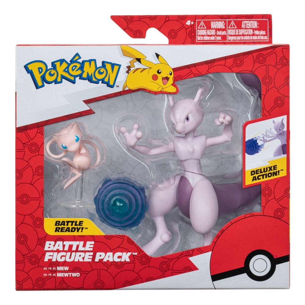 Pokémon Figuren 2er-Pack Mewtwo 10 cm & Mew 5 cm - Smalltinytoystore