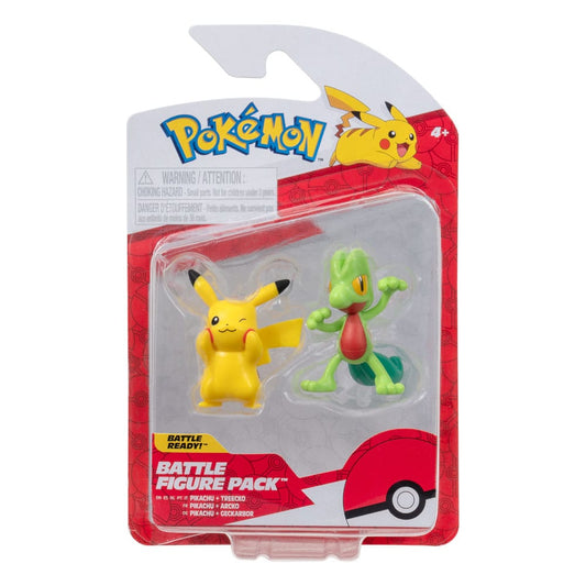 Pokémon First Partner Battle Figure Set Figuren 2er-Pack Geckarbor & Pikachu #8 - Smalltinytoystore