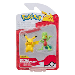 Pokémon First Partner Battle Figure Set Figuren 2er-Pack Geckarbor & Pikachu #8 - Smalltinytoystore