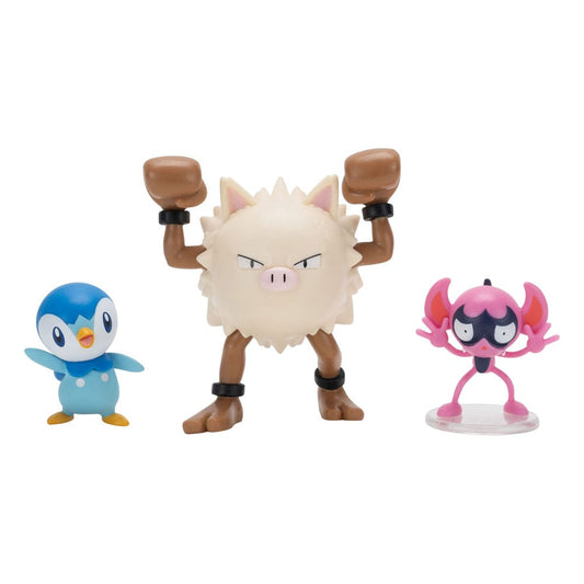 Pokémon First Partner Battle Figure Set Figuren 3er-Pack Bähmon, Plinfa & Rasaff - Smalltinytoystore