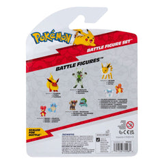 Pokémon First Partner Battle Figure Set Figuren 3er-Pack Glumanda, Unratütox & Quaputzi - Smalltinytoystore