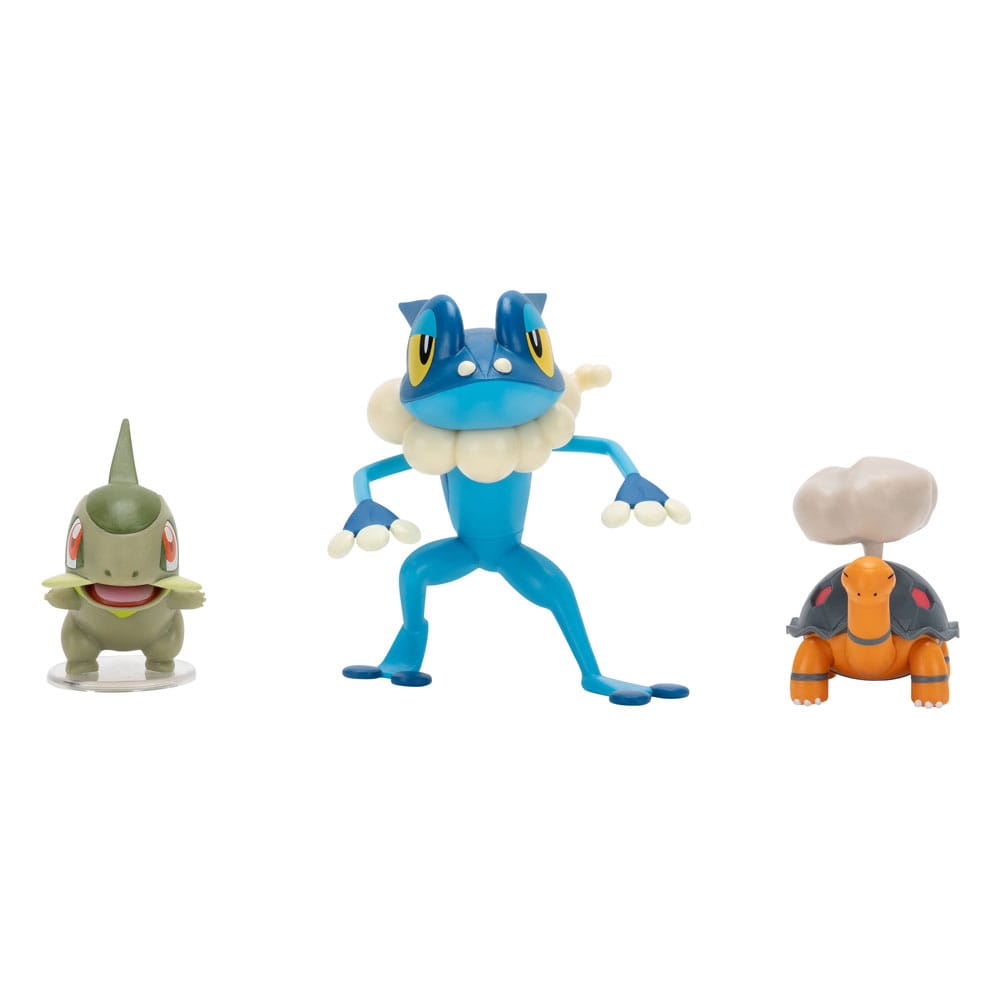 Pokémon First Partner Battle Figure Set Figuren 3er-Pack Qurtel, Milza & Amphizel - Smalltinytoystore