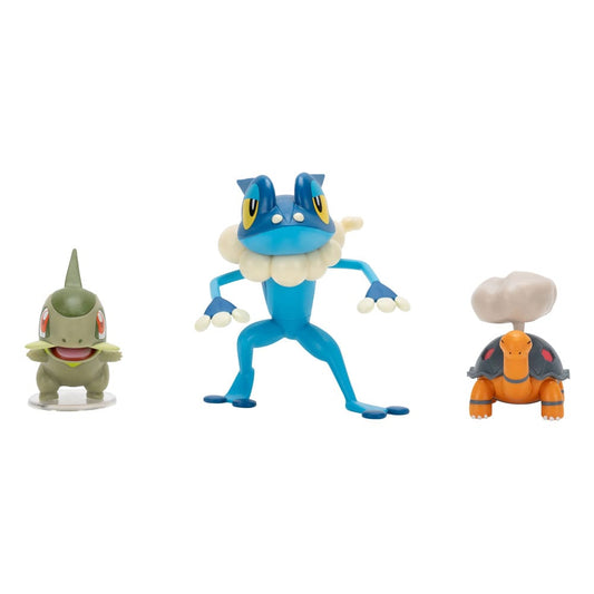 Pokémon First Partner Battle Figure Set Figuren 3er-Pack Qurtel, Milza & Amphizel - Smalltinytoystore