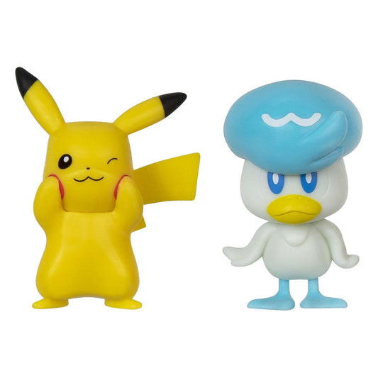 Pokémon Gen IX Battle Figure Pack Minifiguren 2er-Pack Pikachu & Kwaks 5 cm - Smalltinytoystore