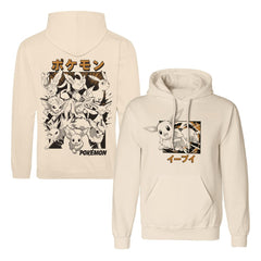 Pokémon Kapuzenpullover Evoli Evolutions Katakana Größe M - Smalltinytoystore