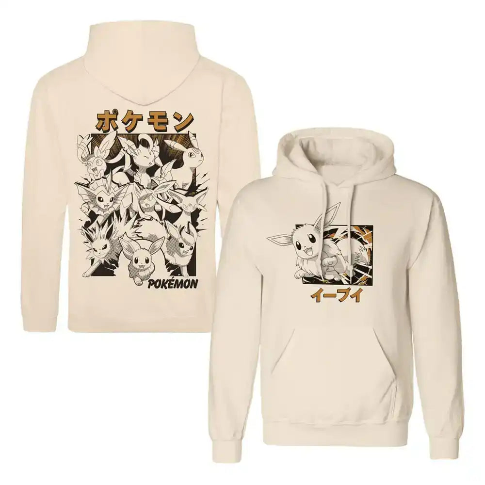 Pokémon Kapuzenpullover Evoli Evolutions Katakana - Smalltinytoystore