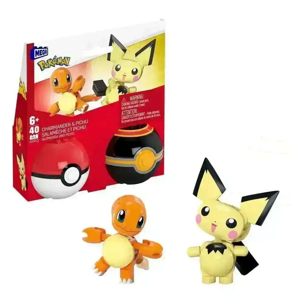 Pokémon MEGA Bauset Poké Ball Collection: Glumanda & Pichu - Smalltinytoystore