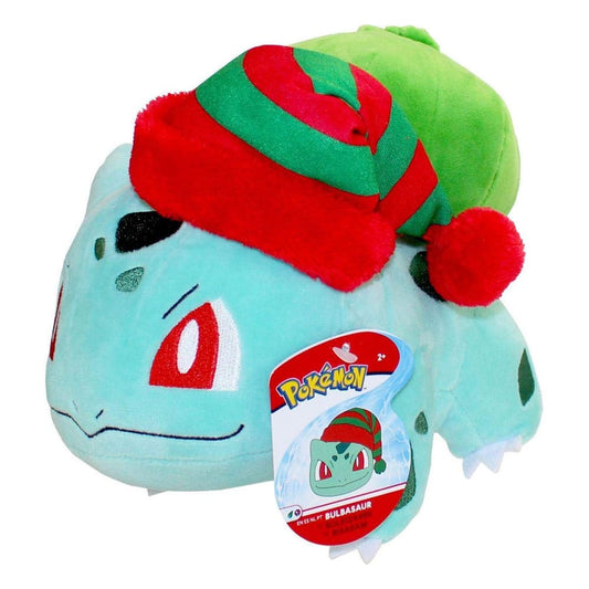 Pokémon Plüschfigur Winter Bisasam mit Weihnachtsmütze 20 cm - Smalltinytoystore