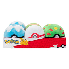 Pokémon Plüschfiguren Pokébälle 10 cm Sortiment (6) - Smalltinytoystore