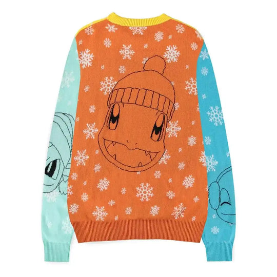 Pokémon Pullover Pikachu, Bulbasaur, Squirtle & Charmender (Christmas Jumper) Größe S - Smalltinytoystore