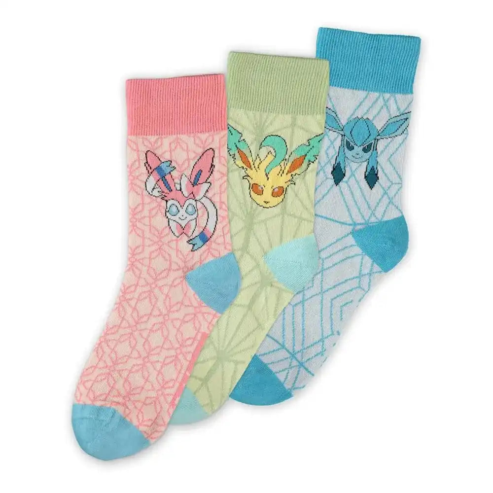 Pokémon Socken 3er-Pack Evoli Evolution 3.0 35-38 - Smalltinytoystore