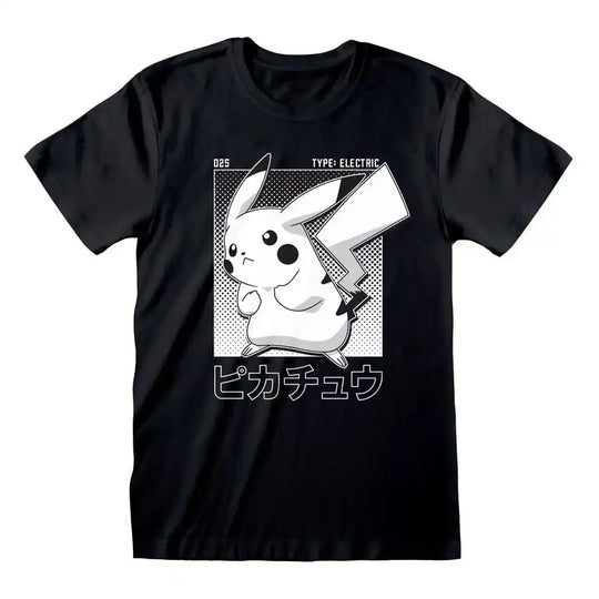 Pokemon T-Shirt Halftone Pikachu Größe XL - Smalltinytoystore