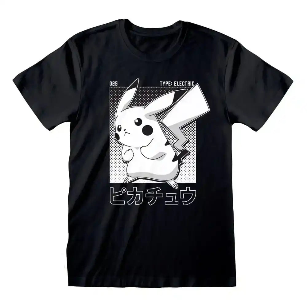 Pokemon T-Shirt Halftone Pikachu - Smalltinytoystore