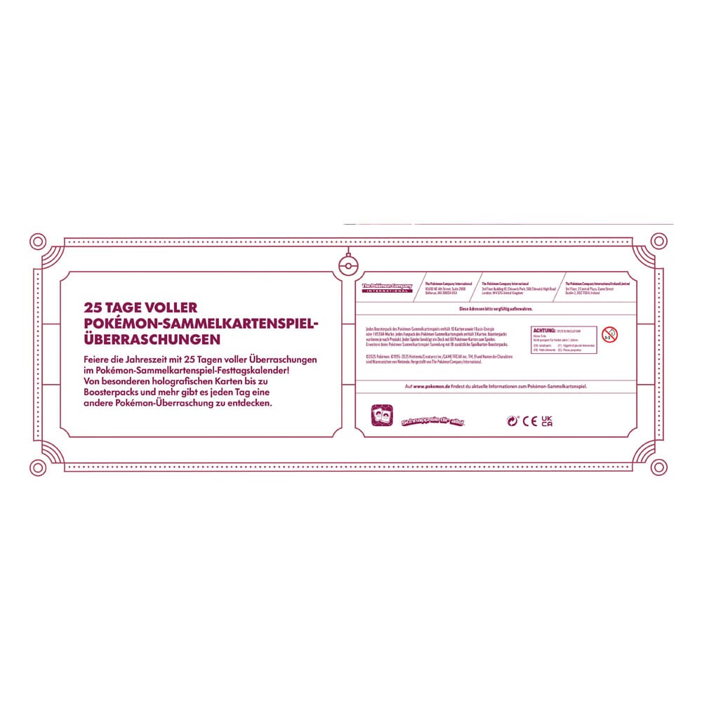 Pokémon TCG Adventskalender 2025 *Deutsche Version* - Smalltinytoystore