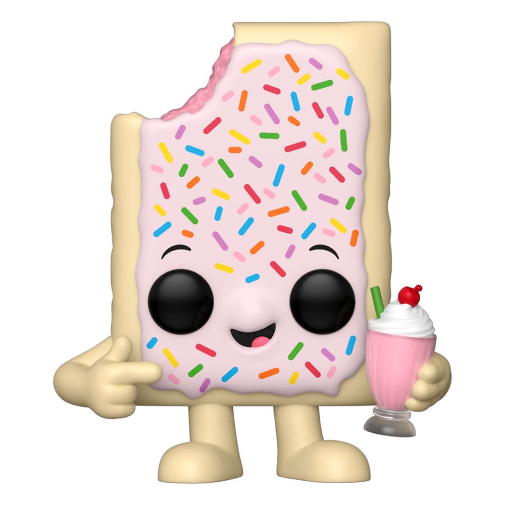 Pop-Tarts POP! Ad Icons Vinyl Figur Pop-Tarts Mascot Strawberry Milkshake 9 cm - Smalltinytoystore