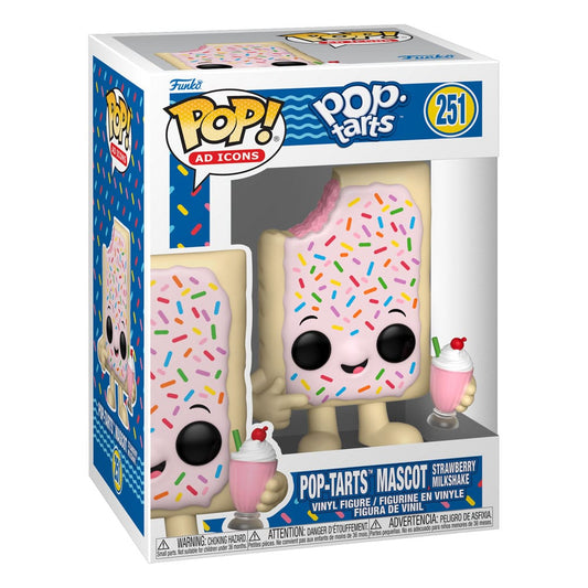 Pop-Tarts POP! Ad Icons Vinyl Figur Pop-Tarts Mascot Strawberry Milkshake 9 cm - Smalltinytoystore