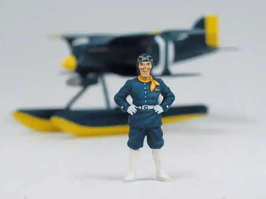 Porco Rosso Model-Kit mit Figur 1/48 Curtiss R3C-0 Seaplane & Curtis