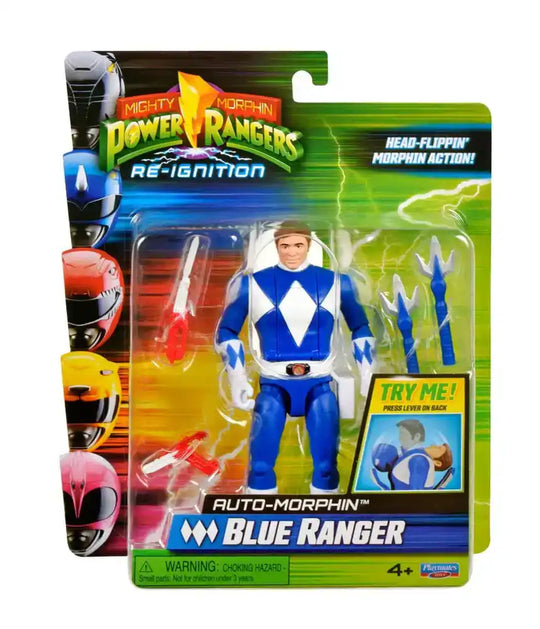 Power Rangers Actionfigur Auto-Morphin Blue Ranger 12 cm - Smalltinytoystore
