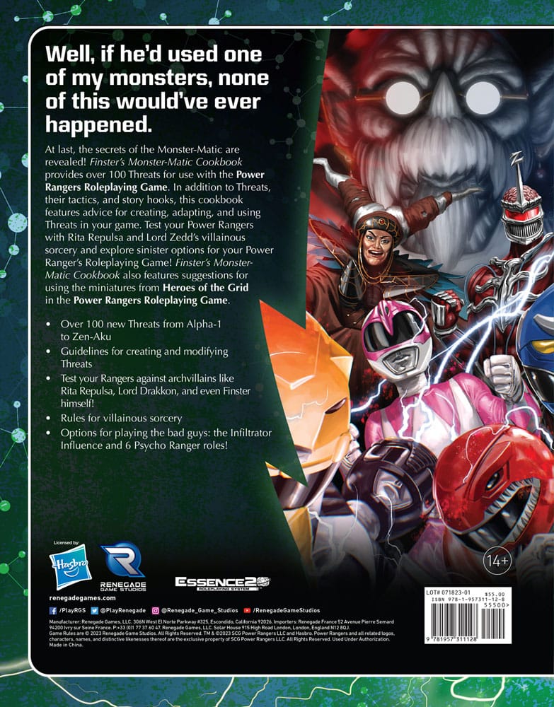 Power Rangers RPG Buch Finster's Monster-Matic Cookbook Sourcebook *Englische Version* - Smalltinytoystore