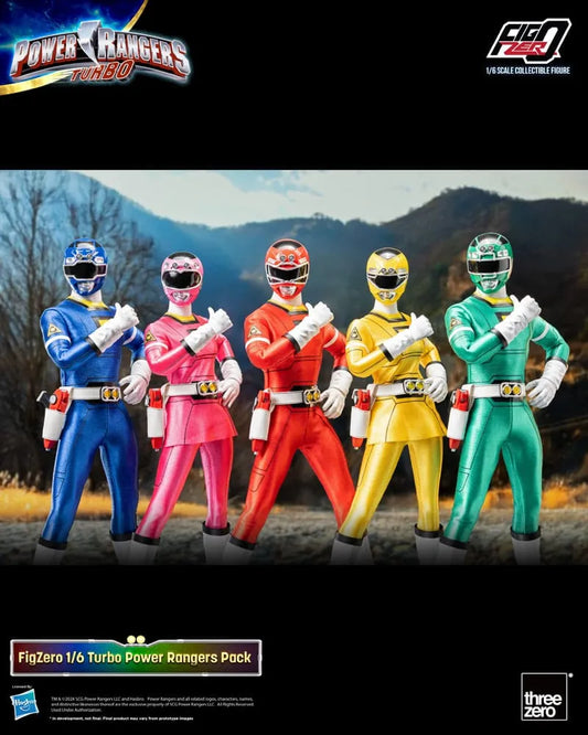 Power Rangers Turbo FigZero Actionfiguren 1/6 5er-Pack Turbo Power Rangers 30 cm - Smalltinytoystore