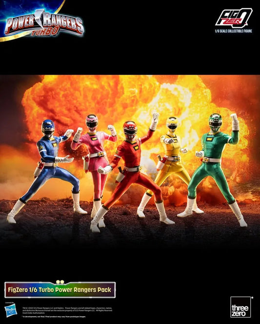 Power Rangers Turbo FigZero Actionfiguren 1/6 5er-Pack Turbo Power Rangers 30 cm - Smalltinytoystore