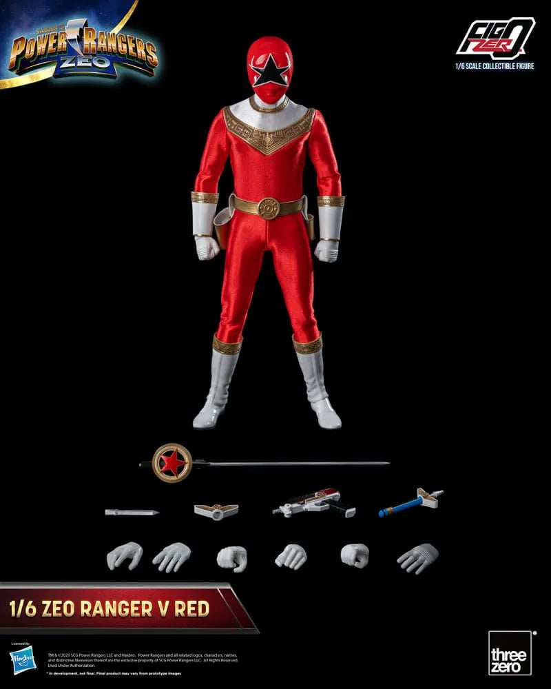 Power Rangers Zeo FigZero Actionfigur 1/6 Ranger V Red 30 cm - Smalltinytoystore