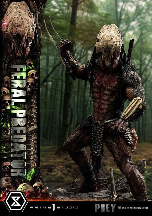 Prey (Movie) Museum Masterline Series Statue 1/3 Feral Predator 89 cm - Smalltinytoystore