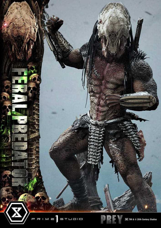 Prey (Movie) Museum Masterline Series Statue 1/3 Feral Predator 89 cm - Smalltinytoystore
