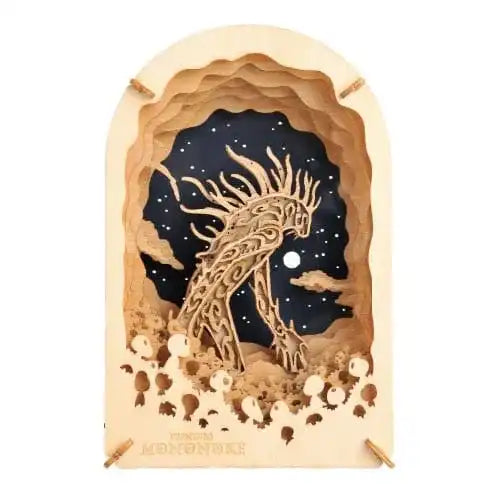 Prinzessin Mononoke Paper Model Kit Paper Theater Wood Style Night Walker - Smalltinytoystore