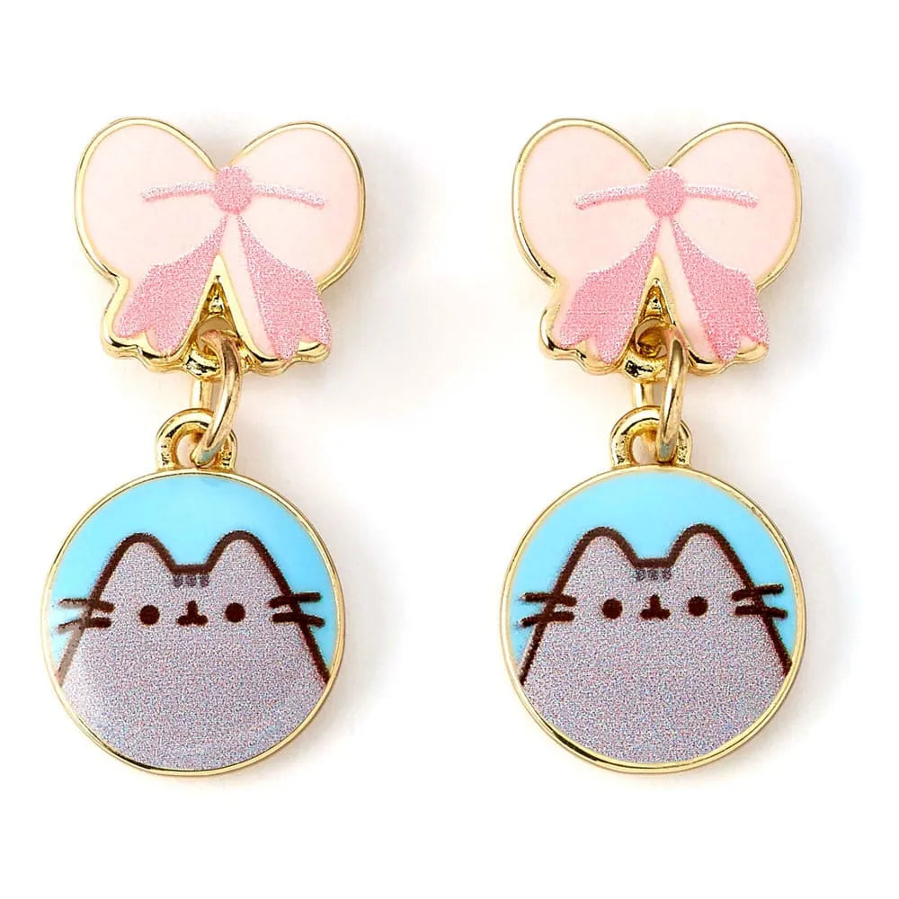 Pusheen Drop Ohrringe Pink Bows - Smalltinytoystore