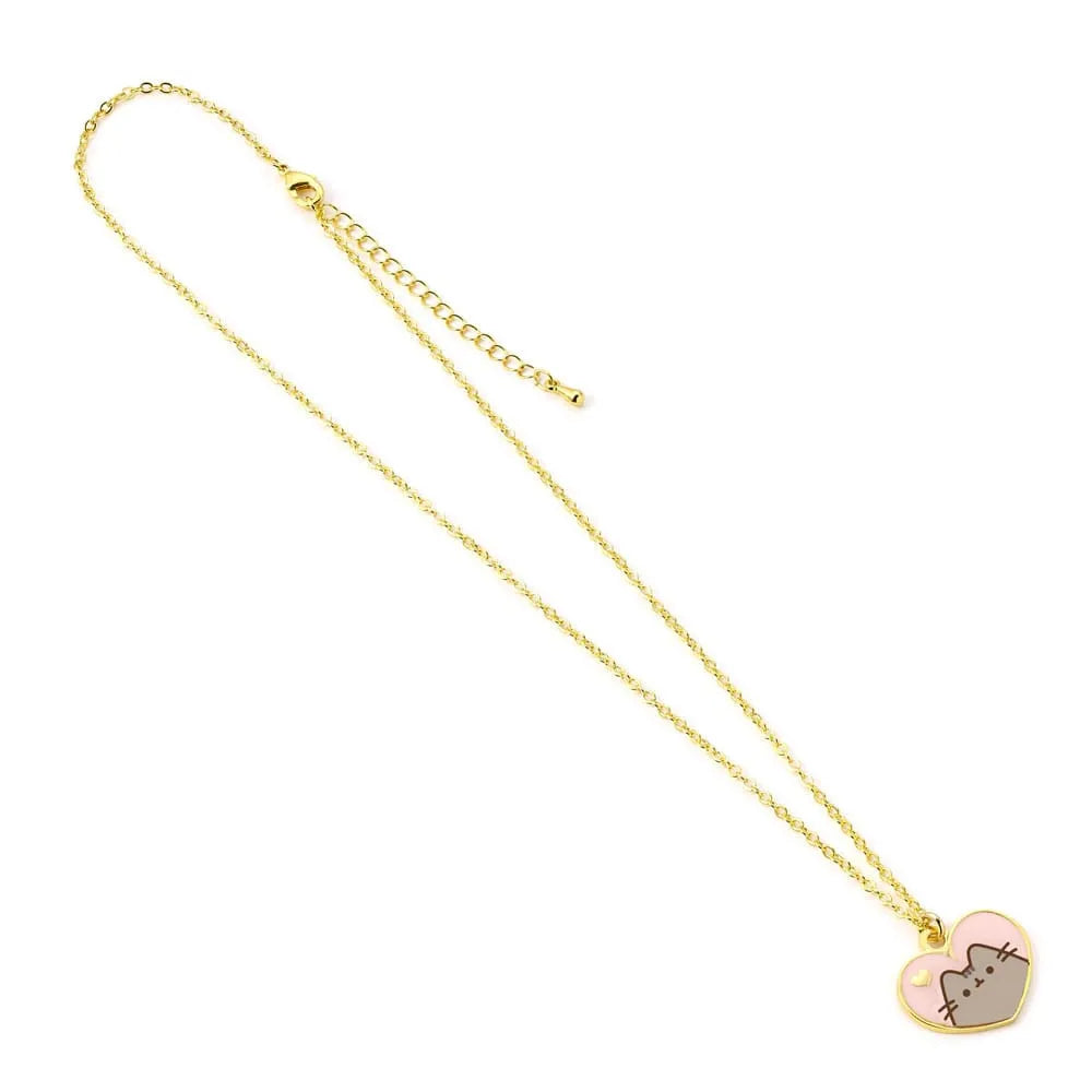 Pusheen Halskette & Anhänger Pink and Gold Heart - Smalltinytoystore